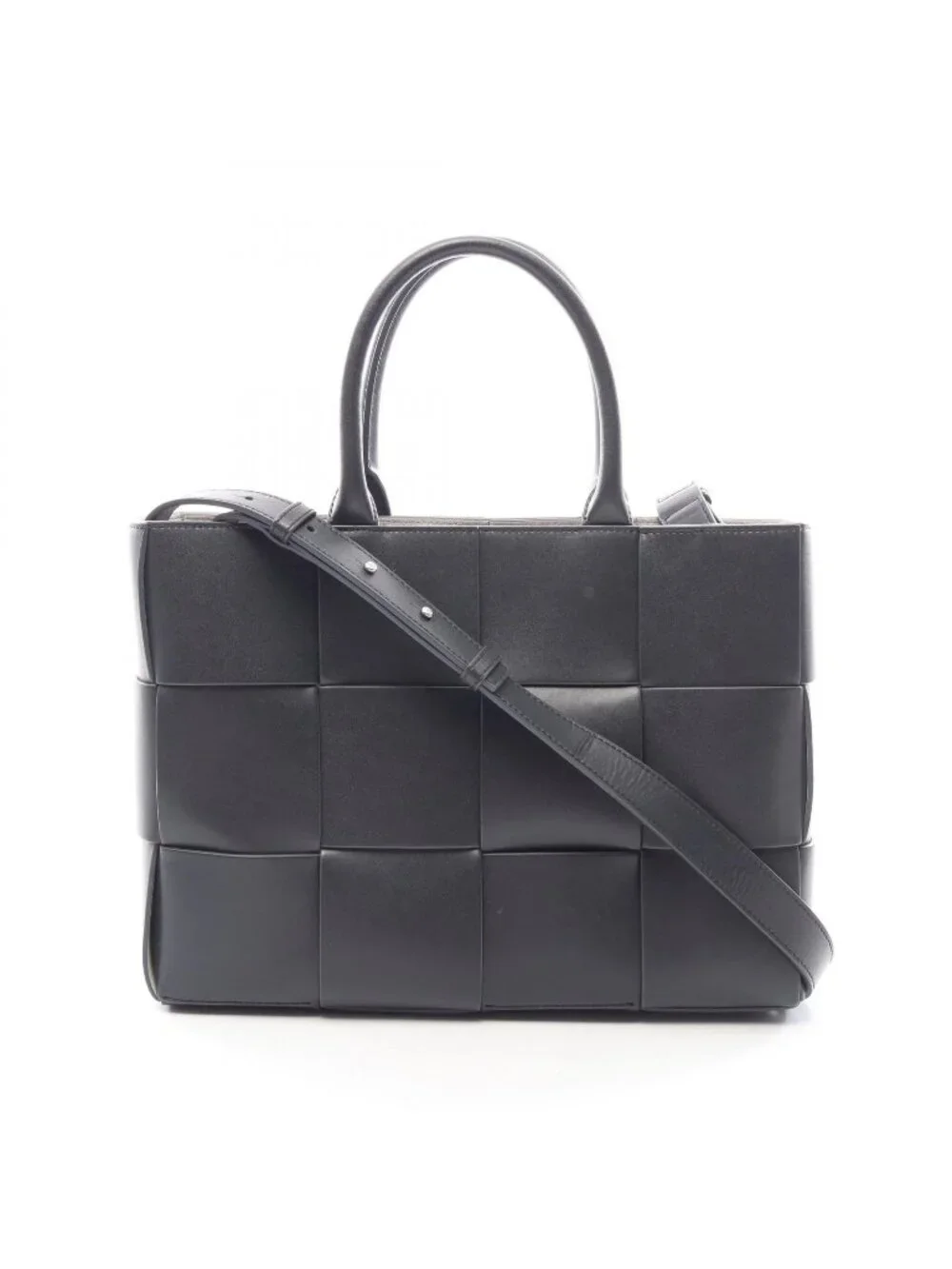 Bottega Veneta Tote Bag Small Arco Maxi Intrecciato 2-Way Charcoal Gray Leather